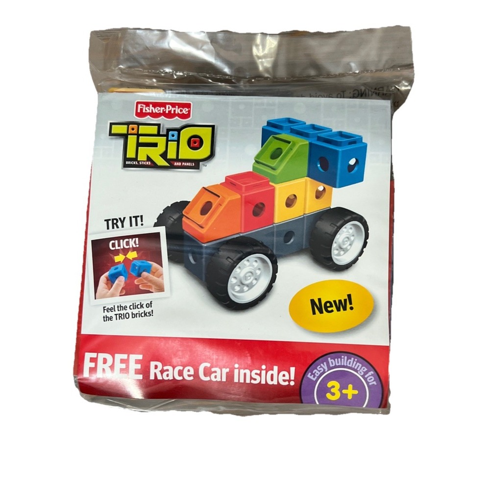 Kids toy Trio Fisher‎ Price Race Car Sealed in Package Easy Building